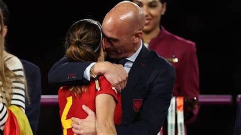 Spain rails against football chief who kissed World Cup winner on the lips